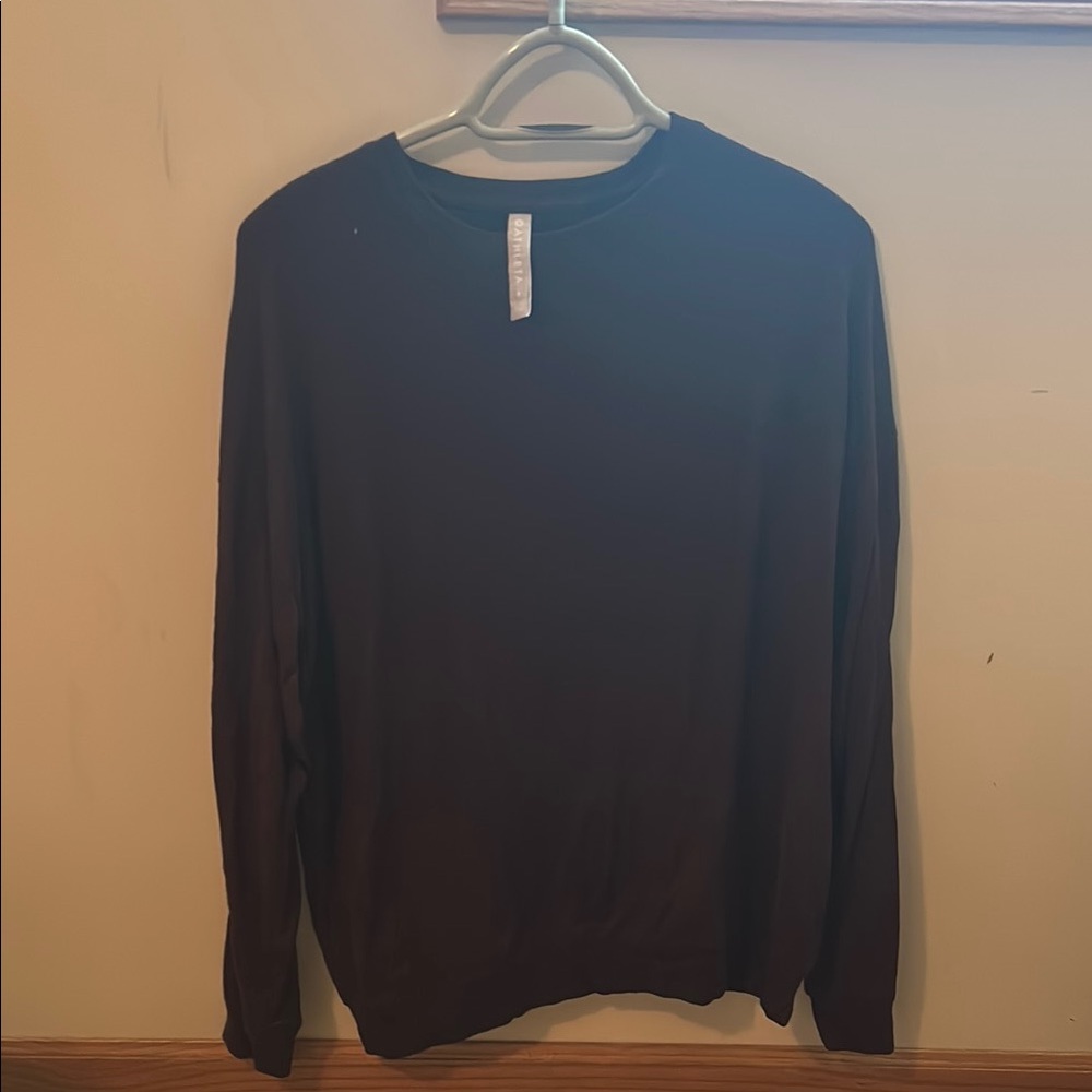 Athleta Black Crew Neck Sweater Versatile Style